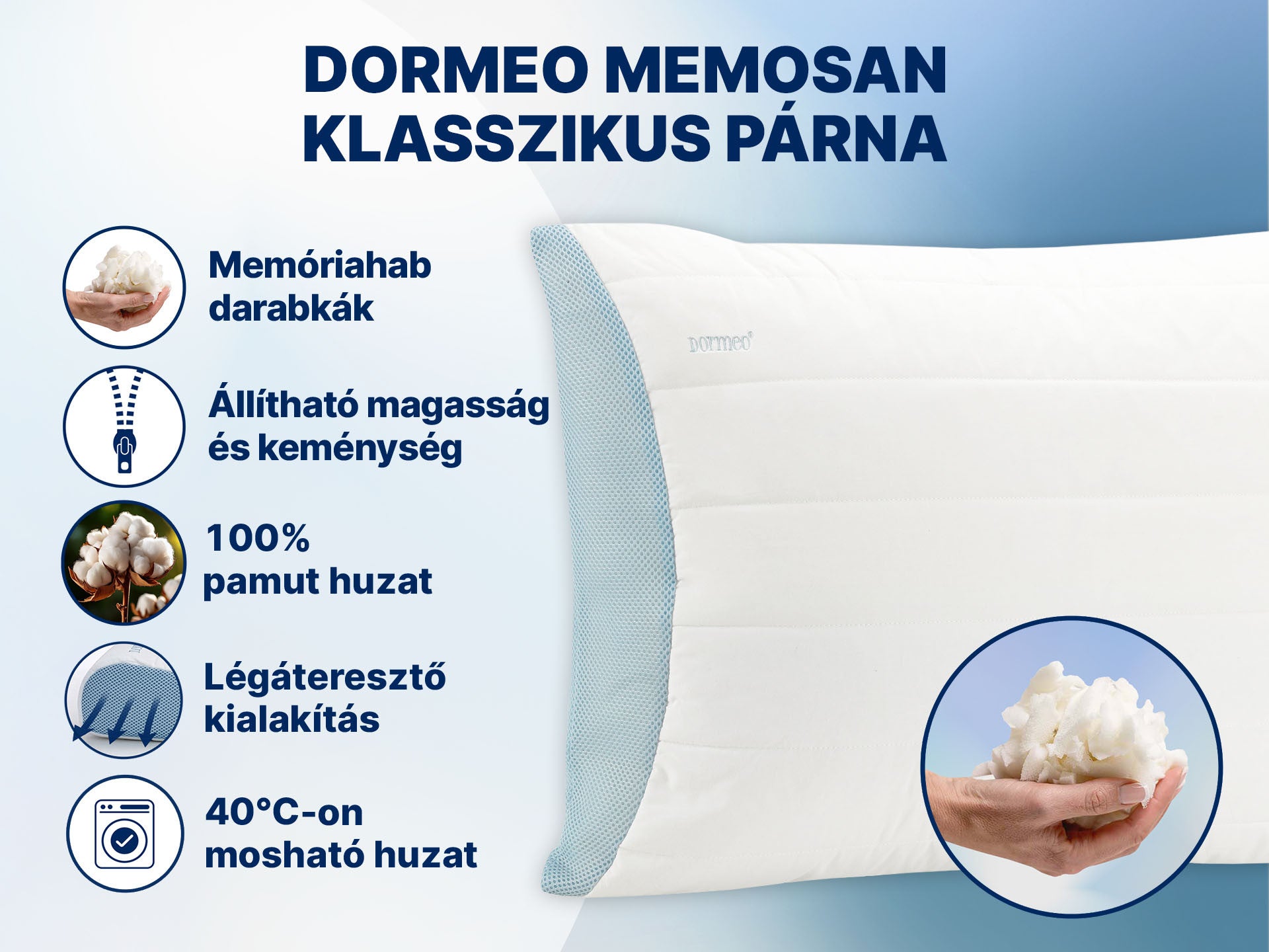 Dormeo Memosan klasszikus párna