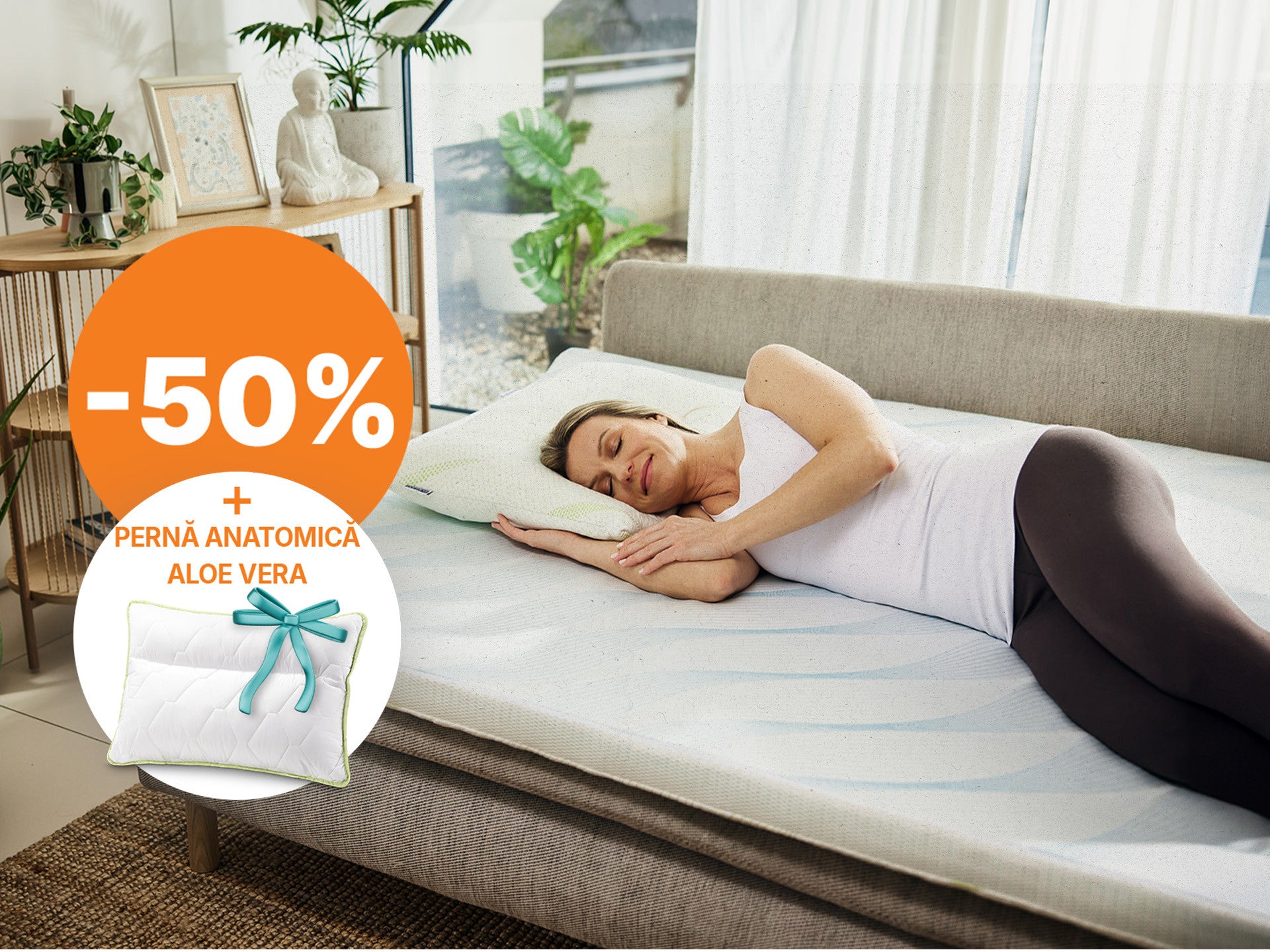 Dormeo Aloe Vera Vitalis 2-In-1 Fedőmatrac 5 cm